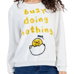 Sanrio EUC  Gudetama Busy Doing Nothing Cozy Sweatshirt Photo 0