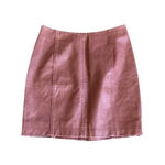 Free People  Brown Faux Leather Mini Skirt Photo 0