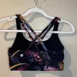 Lululemon Energy Bra Medium Support Veiled Floral Black Multi Size 4 Photo 1