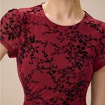 Rihoas Red Floral Boat Neck Mini Dress Size M Photo 1