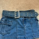 Urban Outfitters Denim Mini Skirt with Belt Photo 1