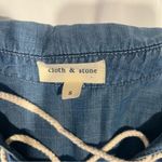 Cloth & Stone Chambray Lace-Up Top – Size S Photo 2