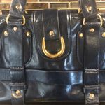 Worthington  covalt Navy Blue Gold buckle shoulder purse bag EUC‎ Photo 2