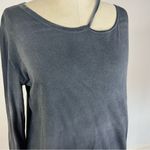 LNA  Acid Wash Asymmetrical Cut Out Long Sleeve Top Photo 3