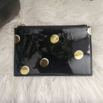Kate Spade Black & Gold Polka Dot Pencil Makeup Bag Photo 2
