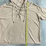 Aerie • lace up oversized hooded pullover sweater Photo 12