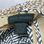 Steve Madden  White Black Paper Straw Khaki Sun Hat Wide Brim One Size Photo 5