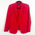PEACE OF CLOTH Red Long Sleeves Single Button Suit Jacket Blazer, Size 8 Photo 5