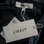 Likely Jasmine Crushed Velvet Wide Leg Pants in Navy, Size 2 NEW w/Tag Photo 3