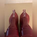 Michael Kors women waterproof rose pink rubber nylon short logo boots 11 Red Photo 3