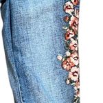 Abercrombie & Fitch Simone High Rise Ankle Denim Jeans Embroidered Floral 26/2 Photo 3