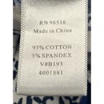 Coldwater Creek  Womens L Blue White Floral Button Up Shirt Cotton Spandex Blend Photo 4