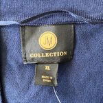 JM Collection  Womens Ribbed Trim Open Front Cardigan Sweater Intrepid Blue XL Photo 3