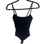 Free People  Night Rhythm Corset Bodysuit - Black S Photo 6