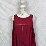 Lovers + Friends Red Cold Shoulder Long Sleeve Top Size M Photo 4