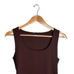 ZARA Stretchy Tank Chocolate Brown Scoop Neck Size Medium Base Layer Neutral Photo 1