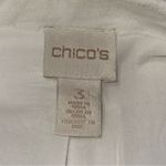 Chico's Chico’s Size 3 L White Linen Sequin Embroidered Embellished Open Blazer Jacket Photo 5