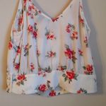 Forever 21 Floral Chiffon Ruffle Crop Top Photo 4