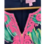 Lilly Pulitzer Rylee Shift Silk Dress Bright Navy Tiger Palm Size 0 Photo 9