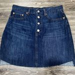 Gap denim skirt button fly raw hem jeans skirt Photo 0
