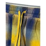 RVCA Shorts Blue Yellow Plaid Pockets Elastic Waist Drawstring Pull On Women XS Photo 1