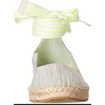 Zac Posen Women's Vinca Ankle Strap Espadrille Leather Gray Green Size 6 Photo 2