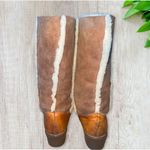 Glastonbury Travelers Authentic 1970s 100% Sheepskin Winter Leather Boots Tan Size 6.5 Photo 1