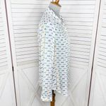 Zac & Rachel Sunglasses Button Up Shirt Blouse White Multi Small Long Sleeve Photo 2
