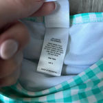 Lauren James  Gingham Off The Shoulder Bandeau Bikini Top Aqua Photo 4