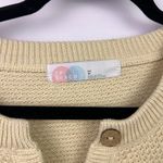 FP Beach Hailee Waffle Knit Henley Sweater Beige Pullover Top Slouchy Relaxed XS Photo 4