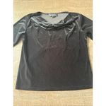Impressions Women's Velvet Black Quarter Sleeve Choker NeckTop Size Medium Photo 1
