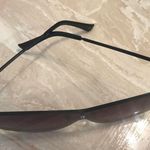 Oversize rimless Black mirror cat eye sunglasses Photo 4