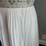Jasmine Couture Strapless Wedding Dress Pleated Skirt Size 8 Sequins Beaded White Photo 11