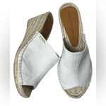 Patricia Green NWOT Shen Espadrille Mules White Linen sz 7 Photo 2