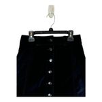 Kate Spade  Broome Street Skirt Women 00 Black Velvet Button Front A Line‎ Mini Photo 2