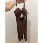 SKIMS  Size XXS Deep Plunge Shapewear Mid Thigh Bodysuit Cocoa brown nwt Photo 1