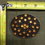 Boho Chic Orange Jeweled Belt Buckle Photo 1