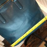 Marc Jacobs Teal Top Handle Oversized Crossbody Leather Tote w Gold Hardware Photo 13