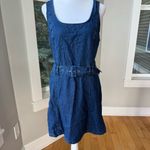 American Eagle  Dark Blue Denim Belted Mini Dress or Jumper Size Large Photo 12