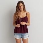 American Eagle ✨  burgundy flowy cami top✨ Photo 4