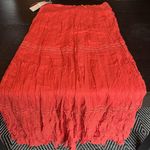 Solitaire by Ravi Khosla long skirt in orange/red in large. NWT Photo 3