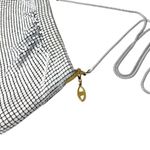 Ladies Vintage WHITE Metal MESH Crossbody Shoulder Bag Purse Photo 1