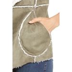 Caslon  Faux Shearling Suede Reversible Vest Drape Lapel size petite medium Photo 2