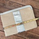 Lilly Pulitzer  raffia zip top clutch bag gold stripe Photo 6