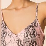 superdown Kristie Denim Snake Mini Dress Asymmetrical Buttons Pink Medium M Photo 2