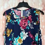 Vanilla Bay  Navy Blue Bright Floral Print Swing Tank Dress Photo 1