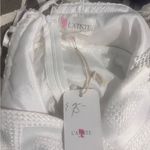 L'ATISTE L’Atiste Chrome White Fringe Mini Dress New With Tags, Size L (Holiday / Party Photo 8