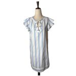 Vineyard Vines Performance Tunic Dress Women Small White Blue Stripe Preppy Photo 2