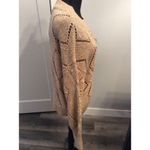 Loft Large L Marled Tan Marbled Pointelle Bobble Sweater Geo Photo 4