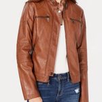 Maralyn & Me  Brown Leather Jacket Size Large Juniors Photo 1